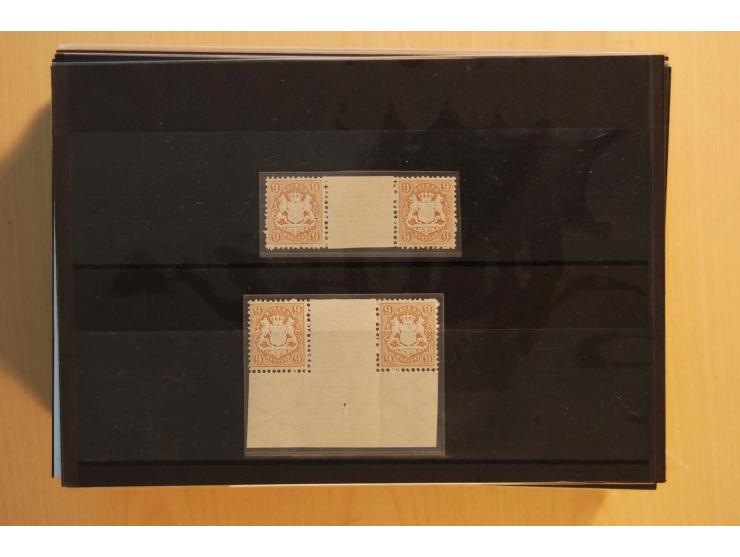 1849/1920, sehr reichhaltiger Sammlungsbestand in 11 Kassetten, 3 Alben und 2 Briefalben, beginnend mit rund 70 (!!) Nr1, dav