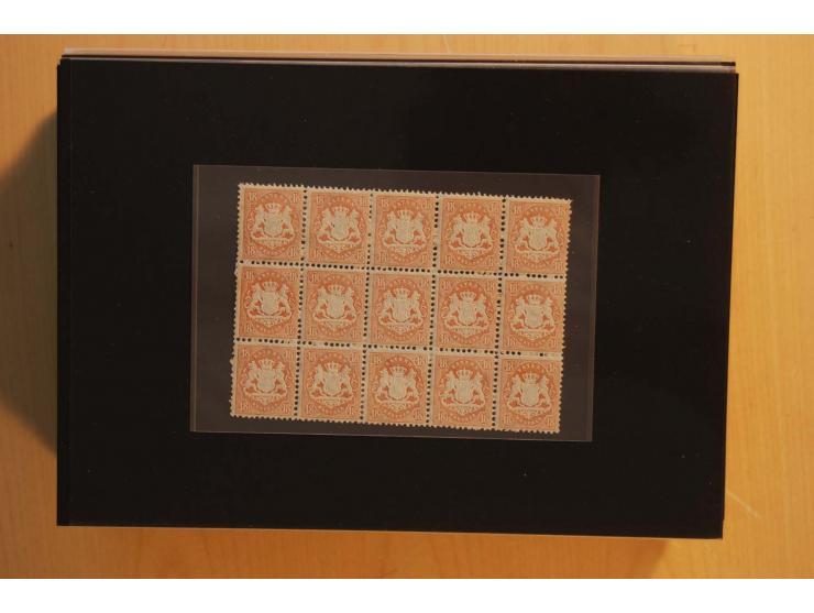 1849/1920, sehr reichhaltiger Sammlungsbestand in 11 Kassetten, 3 Alben und 2 Briefalben, beginnend mit rund 70 (!!) Nr1, dav