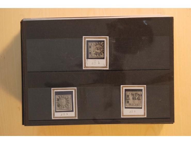 1849/1920, sehr reichhaltiger Sammlungsbestand in 11 Kassetten, 3 Alben und 2 Briefalben, beginnend mit rund 70 (!!) Nr1, dav