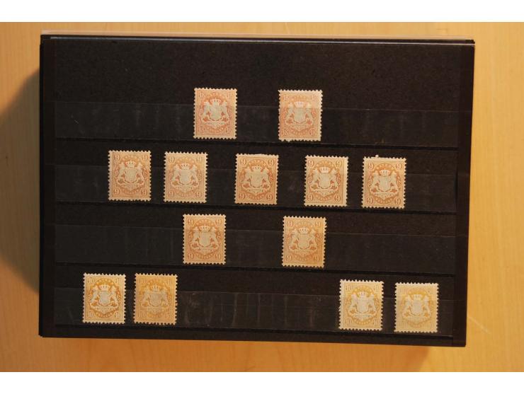 1849/1920, sehr reichhaltiger Sammlungsbestand in 11 Kassetten, 3 Alben und 2 Briefalben, beginnend mit rund 70 (!!) Nr1, dav