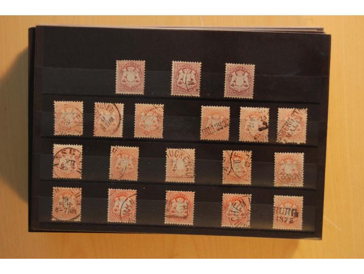 1849/1920, sehr reichhaltiger Sammlungsbestand in 11 Kassetten, 3 Alben und 2 Briefalben, beginnend mit rund 70 (!!) Nr1, dav