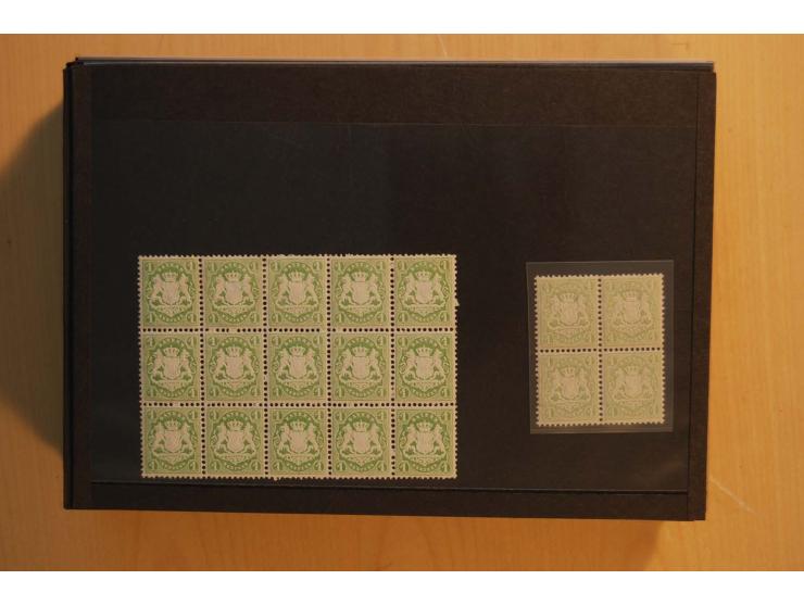 1849/1920, sehr reichhaltiger Sammlungsbestand in 11 Kassetten, 3 Alben und 2 Briefalben, beginnend mit rund 70 (!!) Nr1, dav