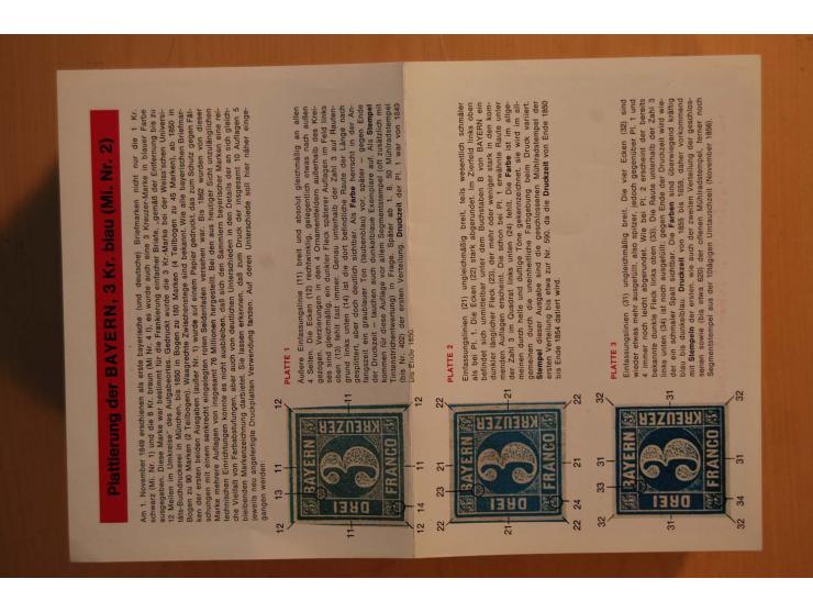 1849/1920, sehr reichhaltiger Sammlungsbestand in 11 Kassetten, 3 Alben und 2 Briefalben, beginnend mit rund 70 (!!) Nr1, dav