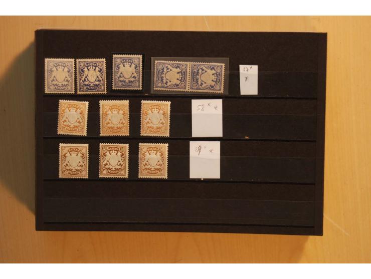 1849/1920, sehr reichhaltiger Sammlungsbestand in 11 Kassetten, 3 Alben und 2 Briefalben, beginnend mit rund 70 (!!) Nr1, dav