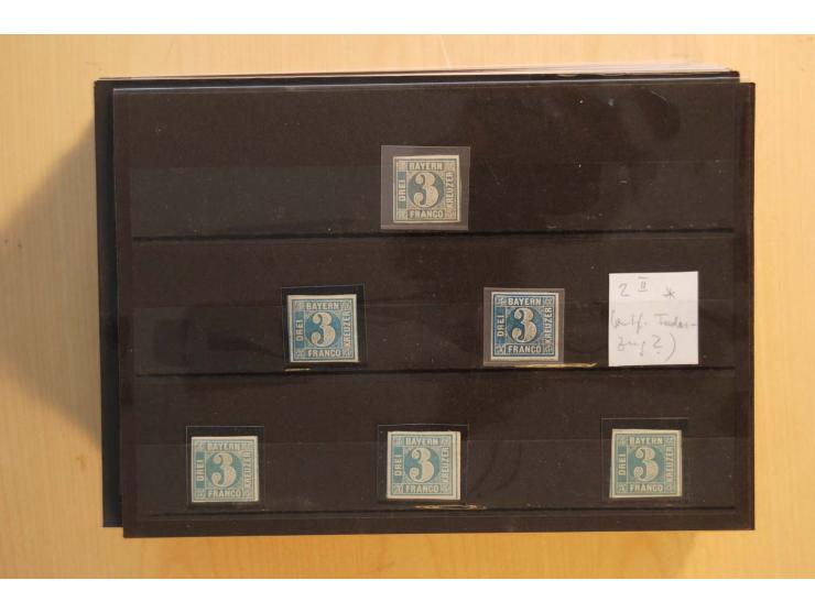 1849/1920, sehr reichhaltiger Sammlungsbestand in 11 Kassetten, 3 Alben und 2 Briefalben, beginnend mit rund 70 (!!) Nr1, dav