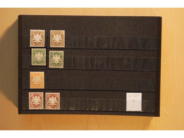 1849/1920, sehr reichhaltiger Sammlungsbestand in 11 Kassetten, 3 Alben und 2 Briefalben, beginnend mit rund 70 (!!) Nr1, dav