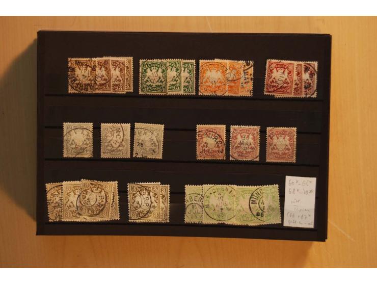 1849/1920, sehr reichhaltiger Sammlungsbestand in 11 Kassetten, 3 Alben und 2 Briefalben, beginnend mit rund 70 (!!) Nr1, dav