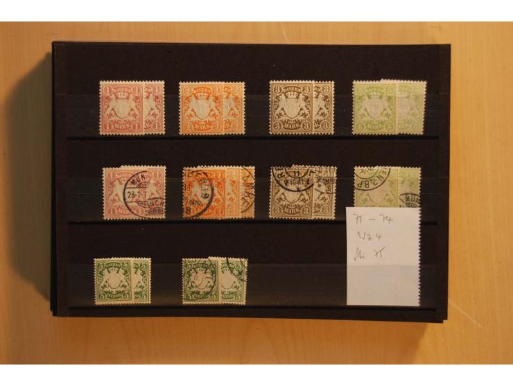 1849/1920, sehr reichhaltiger Sammlungsbestand in 11 Kassetten, 3 Alben und 2 Briefalben, beginnend mit rund 70 (!!) Nr1, dav