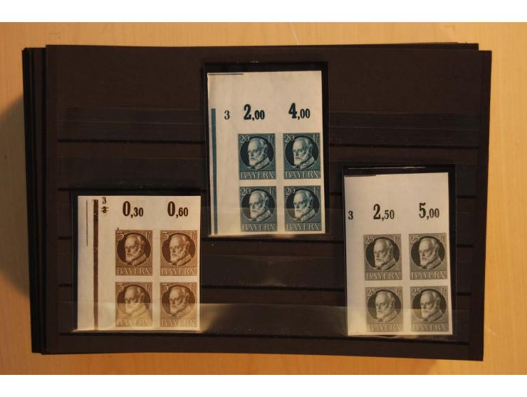 1849/1920, sehr reichhaltiger Sammlungsbestand in 11 Kassetten, 3 Alben und 2 Briefalben, beginnend mit rund 70 (!!) Nr1, dav