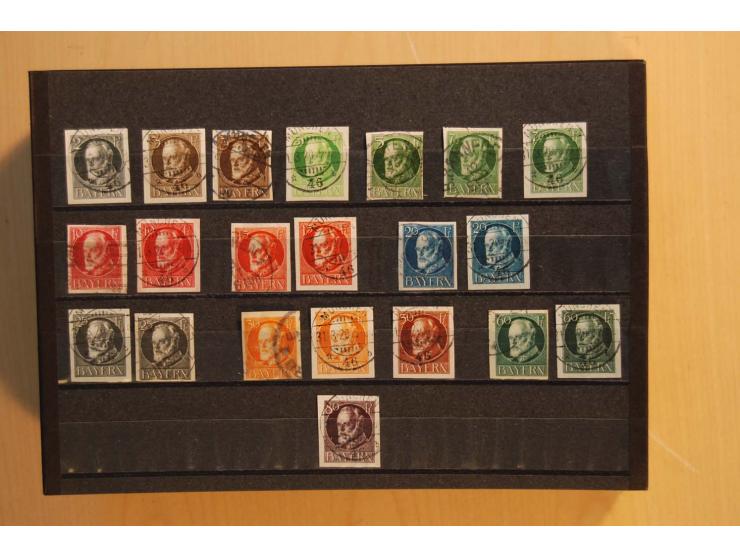 1849/1920, sehr reichhaltiger Sammlungsbestand in 11 Kassetten, 3 Alben und 2 Briefalben, beginnend mit rund 70 (!!) Nr1, dav
