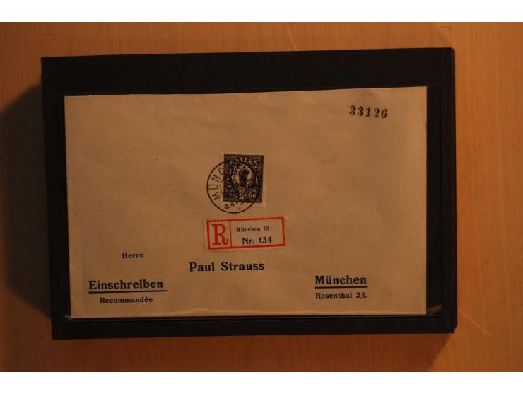 1849/1920, sehr reichhaltiger Sammlungsbestand in 11 Kassetten, 3 Alben und 2 Briefalben, beginnend mit rund 70 (!!) Nr1, dav