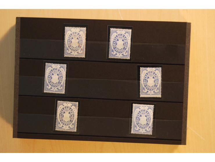 1849/1920, sehr reichhaltiger Sammlungsbestand in 11 Kassetten, 3 Alben und 2 Briefalben, beginnend mit rund 70 (!!) Nr1, dav