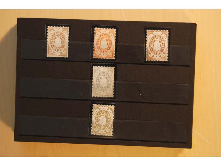 1849/1920, sehr reichhaltiger Sammlungsbestand in 11 Kassetten, 3 Alben und 2 Briefalben, beginnend mit rund 70 (!!) Nr1, dav