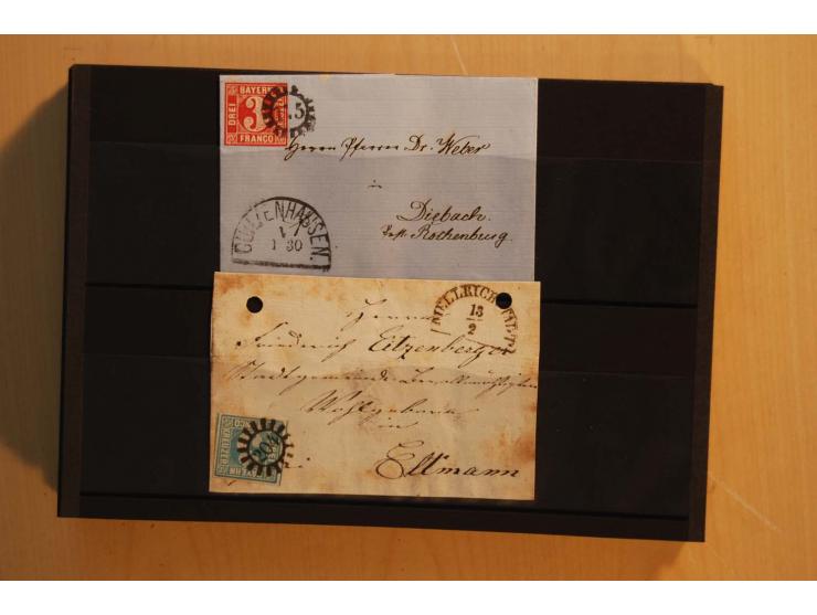 1849/1920, sehr reichhaltiger Sammlungsbestand in 11 Kassetten, 3 Alben und 2 Briefalben, beginnend mit rund 70 (!!) Nr1, dav