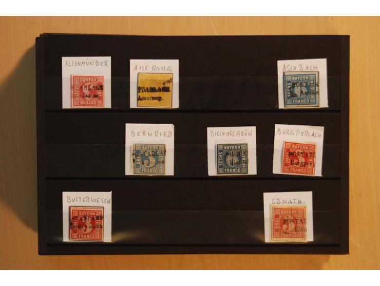 1849/1920, sehr reichhaltiger Sammlungsbestand in 11 Kassetten, 3 Alben und 2 Briefalben, beginnend mit rund 70 (!!) Nr1, dav