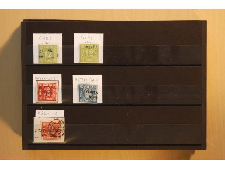 1849/1920, sehr reichhaltiger Sammlungsbestand in 11 Kassetten, 3 Alben und 2 Briefalben, beginnend mit rund 70 (!!) Nr1, dav