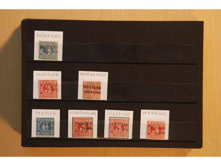 1849/1920, sehr reichhaltiger Sammlungsbestand in 11 Kassetten, 3 Alben und 2 Briefalben, beginnend mit rund 70 (!!) Nr1, dav
