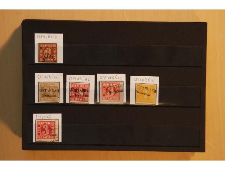 1849/1920, sehr reichhaltiger Sammlungsbestand in 11 Kassetten, 3 Alben und 2 Briefalben, beginnend mit rund 70 (!!) Nr1, dav