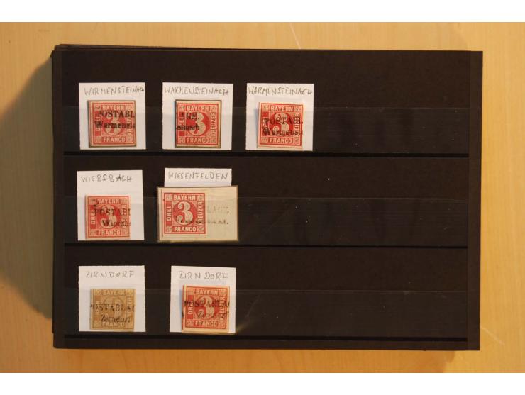 1849/1920, sehr reichhaltiger Sammlungsbestand in 11 Kassetten, 3 Alben und 2 Briefalben, beginnend mit rund 70 (!!) Nr1, dav