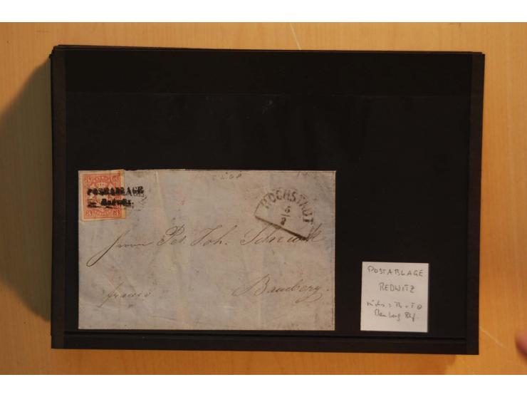 1849/1920, sehr reichhaltiger Sammlungsbestand in 11 Kassetten, 3 Alben und 2 Briefalben, beginnend mit rund 70 (!!) Nr1, dav
