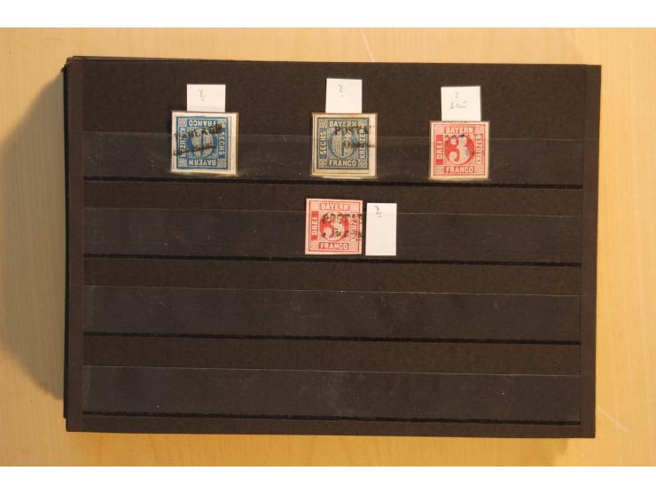 1849/1920, sehr reichhaltiger Sammlungsbestand in 11 Kassetten, 3 Alben und 2 Briefalben, beginnend mit rund 70 (!!) Nr1, dav