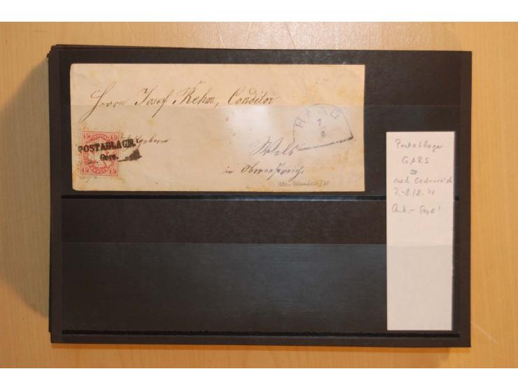 1849/1920, sehr reichhaltiger Sammlungsbestand in 11 Kassetten, 3 Alben und 2 Briefalben, beginnend mit rund 70 (!!) Nr1, dav