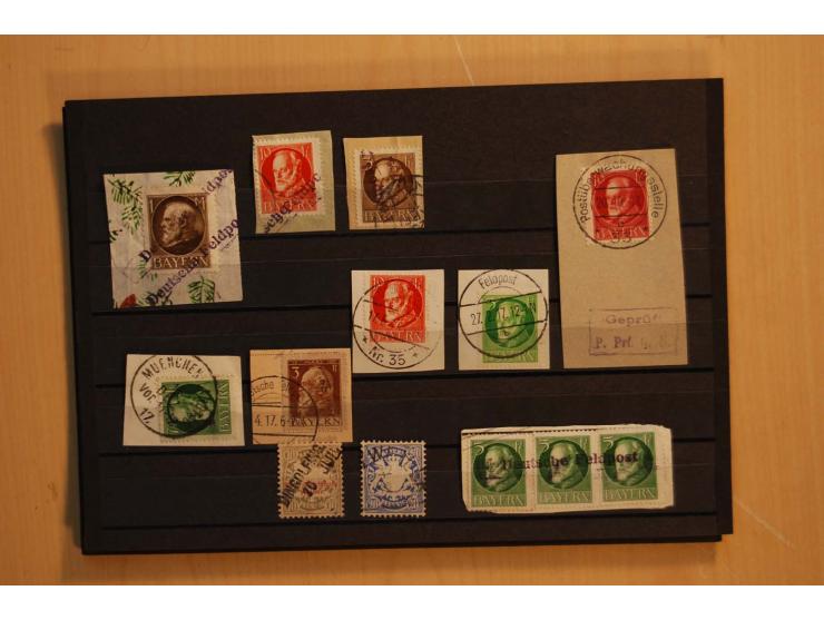 1849/1920, sehr reichhaltiger Sammlungsbestand in 11 Kassetten, 3 Alben und 2 Briefalben, beginnend mit rund 70 (!!) Nr1, dav