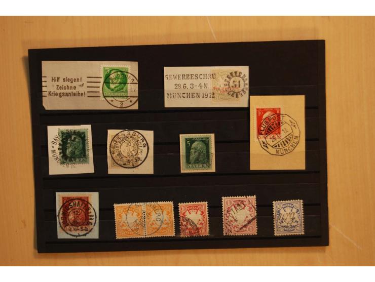 1849/1920, sehr reichhaltiger Sammlungsbestand in 11 Kassetten, 3 Alben und 2 Briefalben, beginnend mit rund 70 (!!) Nr1, dav