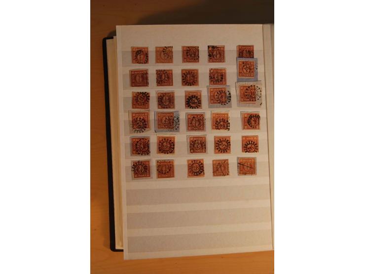 1849/1920, sehr reichhaltiger Sammlungsbestand in 11 Kassetten, 3 Alben und 2 Briefalben, beginnend mit rund 70 (!!) Nr1, dav