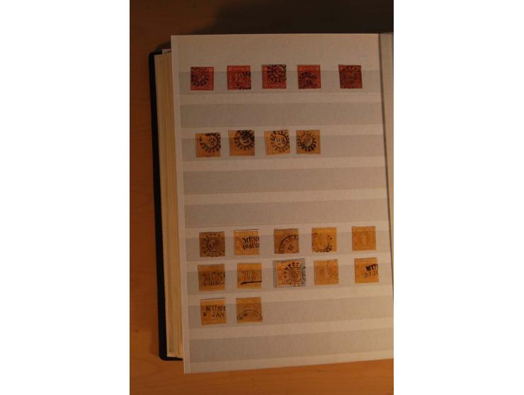 1849/1920, sehr reichhaltiger Sammlungsbestand in 11 Kassetten, 3 Alben und 2 Briefalben, beginnend mit rund 70 (!!) Nr1, dav