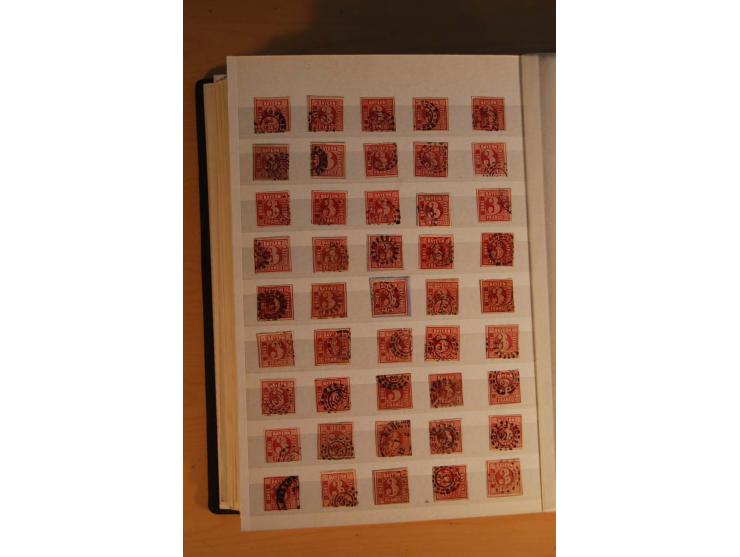 1849/1920, sehr reichhaltiger Sammlungsbestand in 11 Kassetten, 3 Alben und 2 Briefalben, beginnend mit rund 70 (!!) Nr1, dav