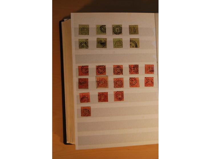 1849/1920, sehr reichhaltiger Sammlungsbestand in 11 Kassetten, 3 Alben und 2 Briefalben, beginnend mit rund 70 (!!) Nr1, dav