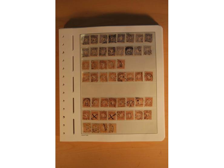 1849/1920, sehr reichhaltiger Sammlungsbestand in 11 Kassetten, 3 Alben und 2 Briefalben, beginnend mit rund 70 (!!) Nr1, dav