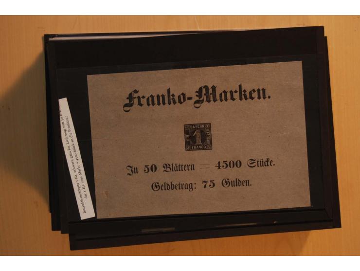 1849/1920, sehr reichhaltiger Sammlungsbestand in 11 Kassetten, 3 Alben und 2 Briefalben, beginnend mit rund 70 (!!) Nr1, dav