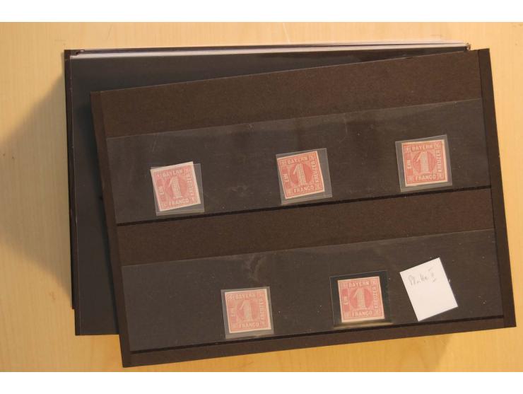 1849/1920, sehr reichhaltiger Sammlungsbestand in 11 Kassetten, 3 Alben und 2 Briefalben, beginnend mit rund 70 (!!) Nr1, dav