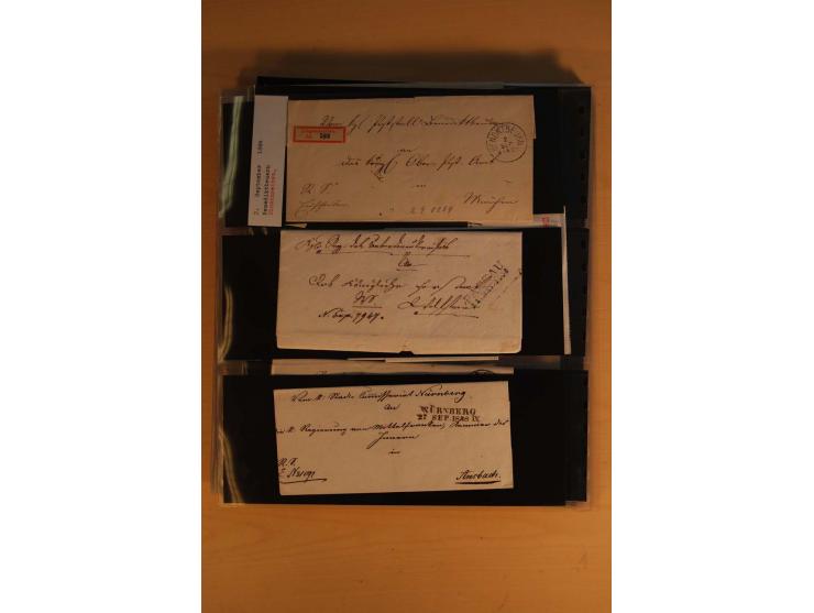 1849/1920, sehr reichhaltiger Sammlungsbestand in 11 Kassetten, 3 Alben und 2 Briefalben, beginnend mit rund 70 (!!) Nr1, dav