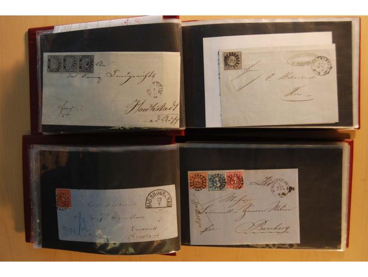 1849/1920, sehr reichhaltiger Sammlungsbestand in 11 Kassetten, 3 Alben und 2 Briefalben, beginnend mit rund 70 (!!) Nr1, dav