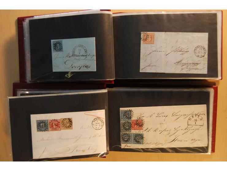1849/1920, sehr reichhaltiger Sammlungsbestand in 11 Kassetten, 3 Alben und 2 Briefalben, beginnend mit rund 70 (!!) Nr1, dav