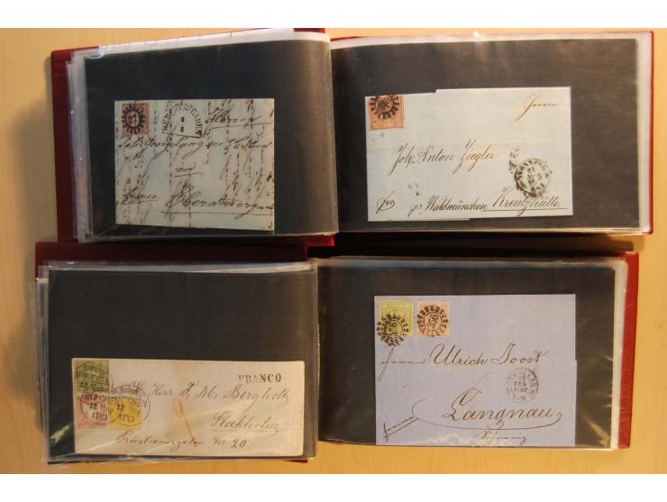 1849/1920, sehr reichhaltiger Sammlungsbestand in 11 Kassetten, 3 Alben und 2 Briefalben, beginnend mit rund 70 (!!) Nr1, dav