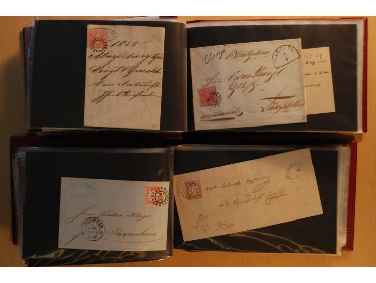 1849/1920, sehr reichhaltiger Sammlungsbestand in 11 Kassetten, 3 Alben und 2 Briefalben, beginnend mit rund 70 (!!) Nr1, dav