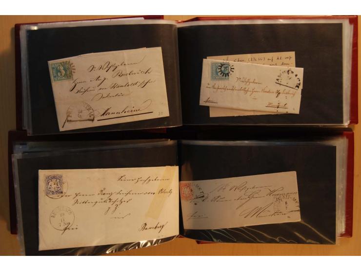 1849/1920, sehr reichhaltiger Sammlungsbestand in 11 Kassetten, 3 Alben und 2 Briefalben, beginnend mit rund 70 (!!) Nr1, dav