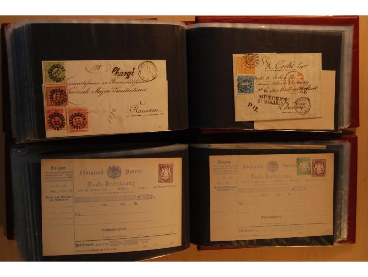 1849/1920, sehr reichhaltiger Sammlungsbestand in 11 Kassetten, 3 Alben und 2 Briefalben, beginnend mit rund 70 (!!) Nr1, dav