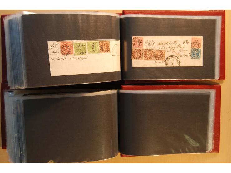 1849/1920, sehr reichhaltiger Sammlungsbestand in 11 Kassetten, 3 Alben und 2 Briefalben, beginnend mit rund 70 (!!) Nr1, dav