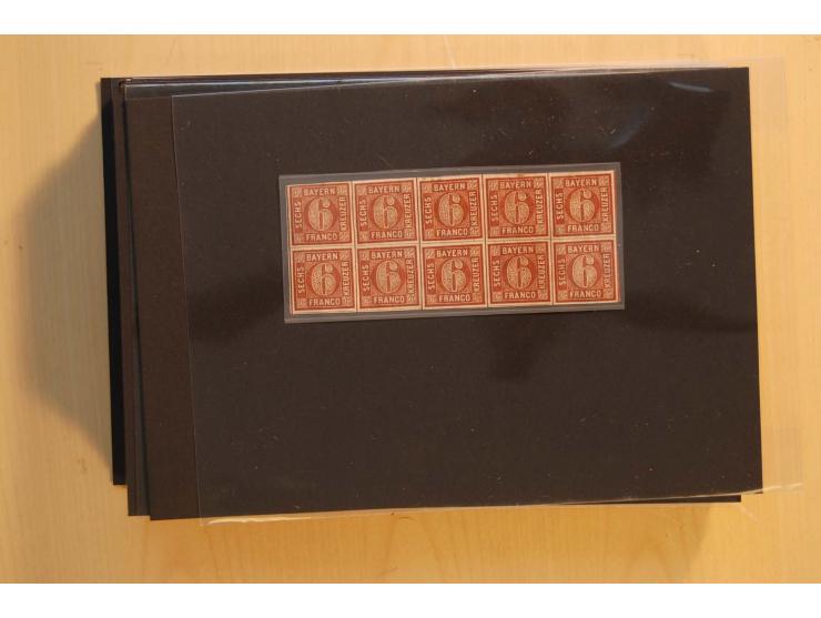 1849/1920, sehr reichhaltiger Sammlungsbestand in 11 Kassetten, 3 Alben und 2 Briefalben, beginnend mit rund 70 (!!) Nr1, dav