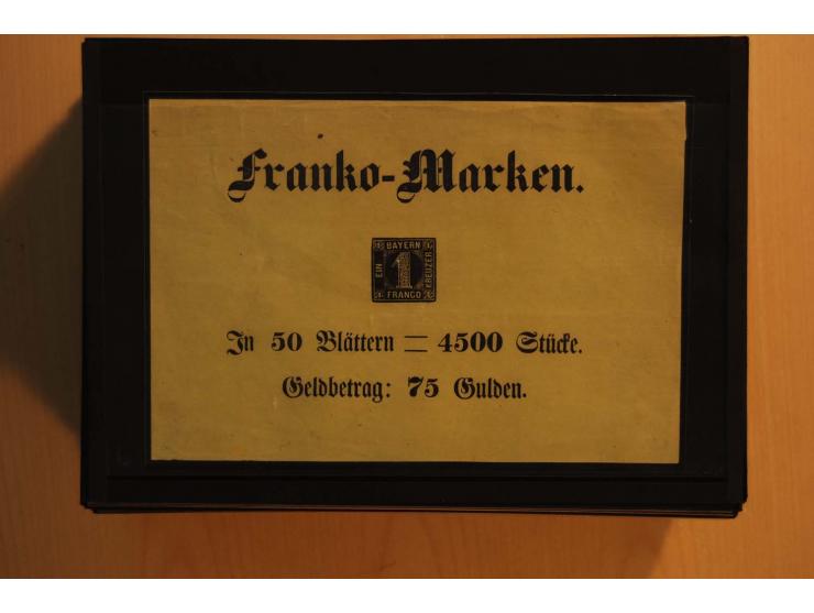 1849/1920, sehr reichhaltiger Sammlungsbestand in 11 Kassetten, 3 Alben und 2 Briefalben, beginnend mit rund 70 (!!) Nr1, dav