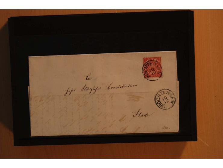 1850/75 (ca.), reichhaltiger Sammlungsbestand einschließlich einer  schönen Sammlung nachverwendeter Stempel; dabei viel inte