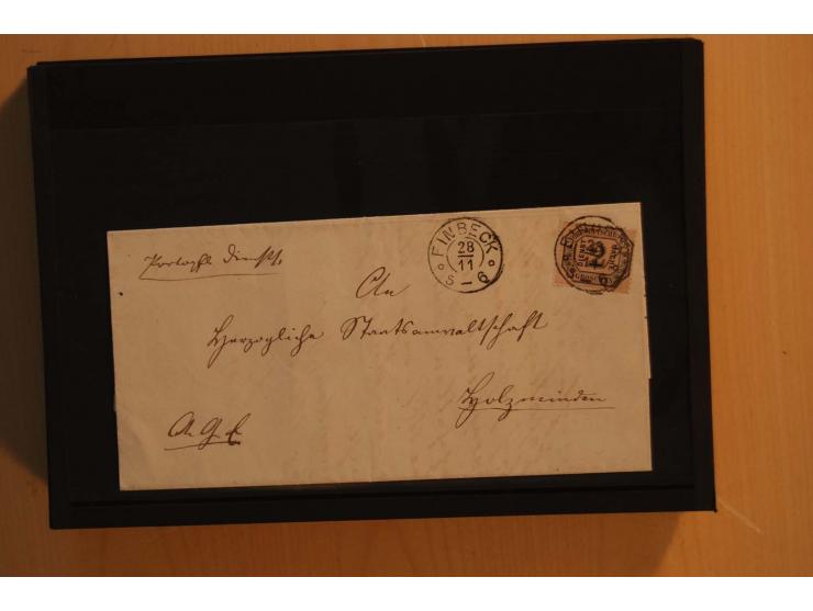1850/75 (ca.), reichhaltiger Sammlungsbestand einschließlich einer  schönen Sammlung nachverwendeter Stempel; dabei viel inte