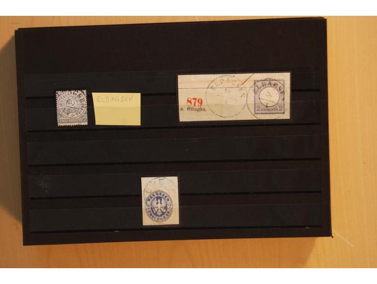 1850/75 (ca.), reichhaltiger Sammlungsbestand einschließlich einer  schönen Sammlung nachverwendeter Stempel; dabei viel inte