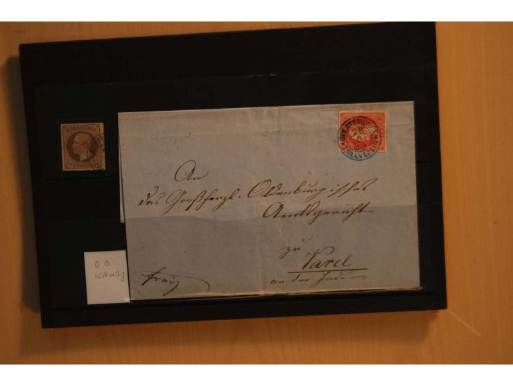 1850/75 (ca.), reichhaltiger Sammlungsbestand einschließlich einer  schönen Sammlung nachverwendeter Stempel; dabei viel inte