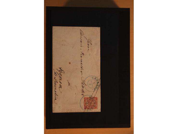 1850/75 (ca.), reichhaltiger Sammlungsbestand einschließlich einer  schönen Sammlung nachverwendeter Stempel; dabei viel inte